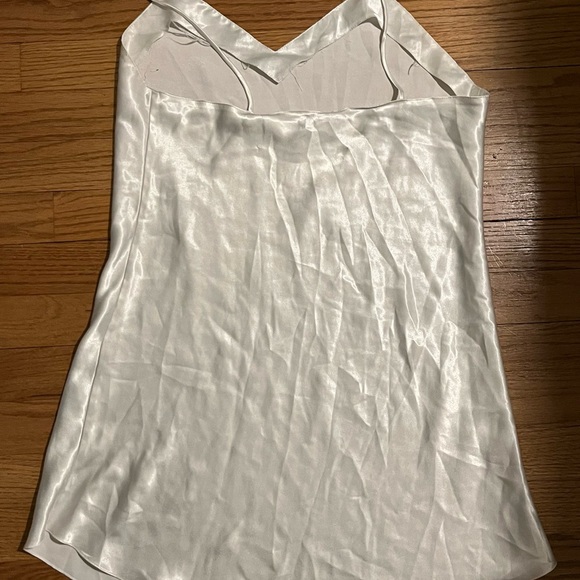 Laura Adams White Satin Mini Slip Dress - Picture 2 of 3